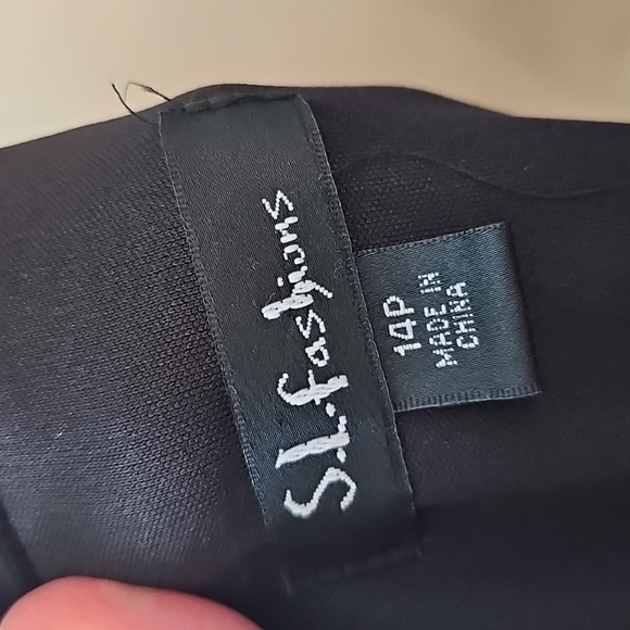 Black Metallic Dress Purple Bronze Dress size 14P - Picture 2 of 3